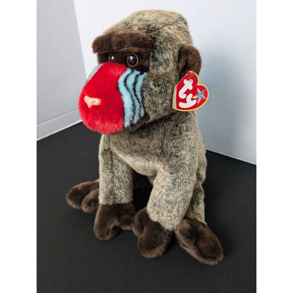 Ty Beanie Baby 2001 Cheeks The Seated Baboon - Picture 1 of 12